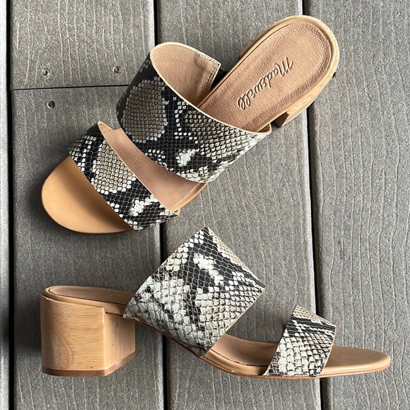 Madewell The Kiera Mule Sandal in Snake Embossed Leather 10 - Picture 10 of 10